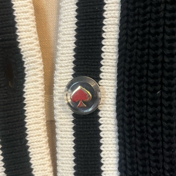 Kate Spade Oversized Logo Cardigan Black & White - Picture 11 of 16